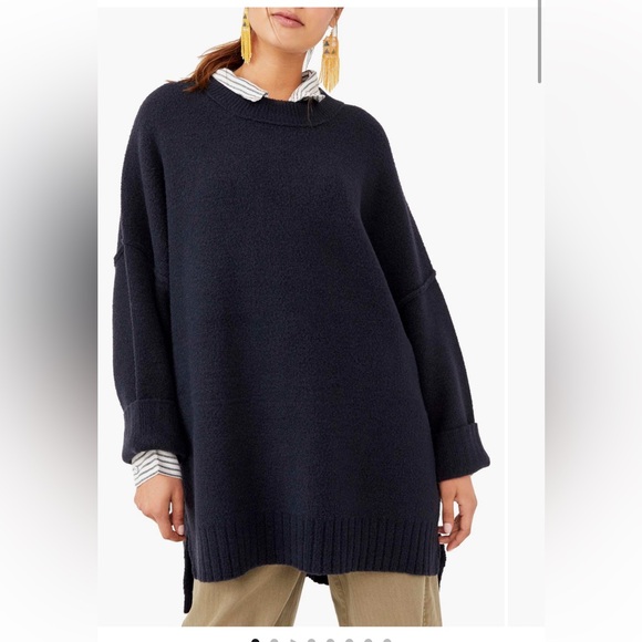 Free People Celery Green Peaches Tunic Sweater - Picture 6 of 6